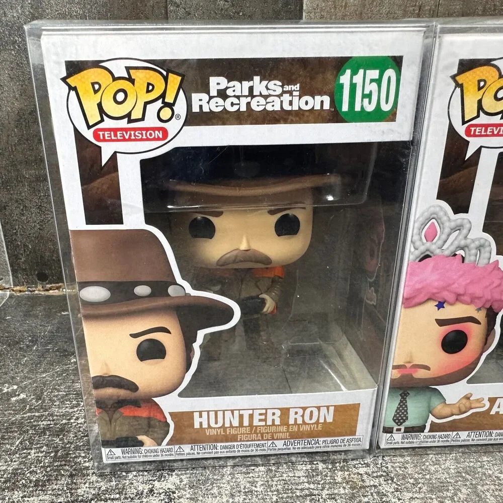 Funko Pop! Parks and Recreation #1150 Hunter Ron Vinyl Figure& 1147‎ Andy